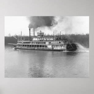 Poster Bateau à vapeur à roue arrière Belle de Calhoun 19