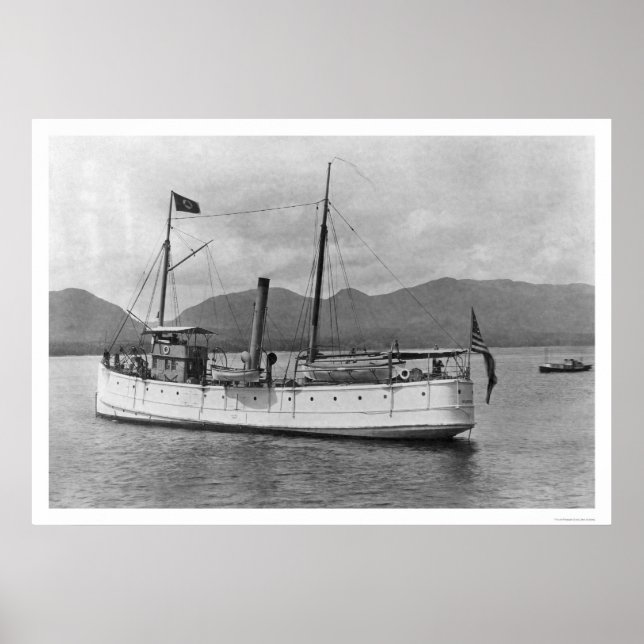 Poster Bateau à vapeur McArthur Alaska 1918 (Devant)