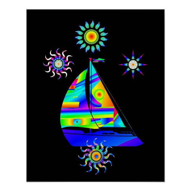 Poster Bateau à voile (Devant)