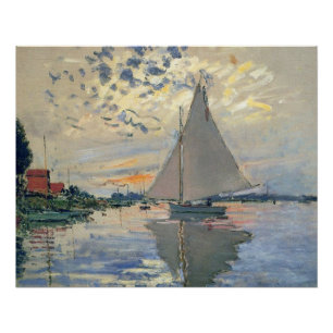 Poster Bateau à voile de Monet Impressionnisme français A