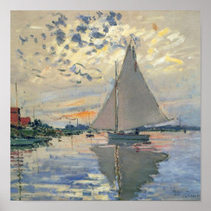 Poster Bateau à voile de Monet Impressionnisme français C