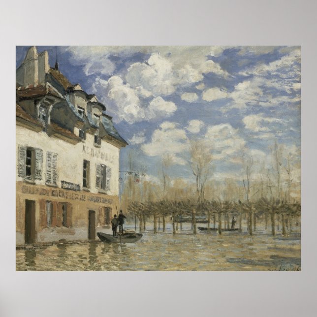 Poster Bateau Alfred Sisley dans les inondations à Port M (Devant)