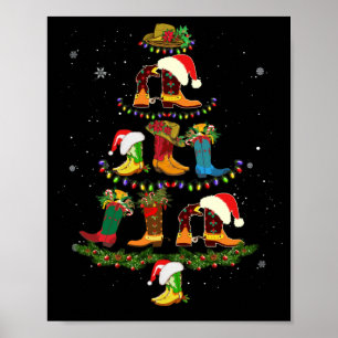 Poster Bateau Christmas Tree Line Dance Funny Dancing Boo