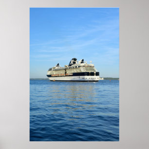 Poster bateau de croisière à l'infini célébrité naviguant