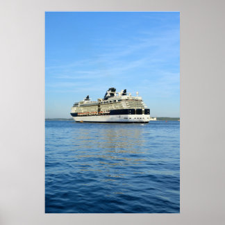 Poster bateau de croisière à l'infini célébrité naviguant