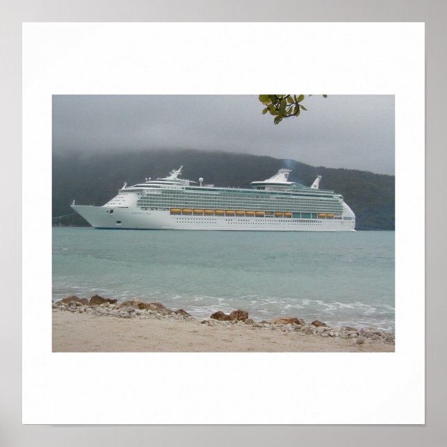 Poster Bateau de croisière en Haïti (Devant)
