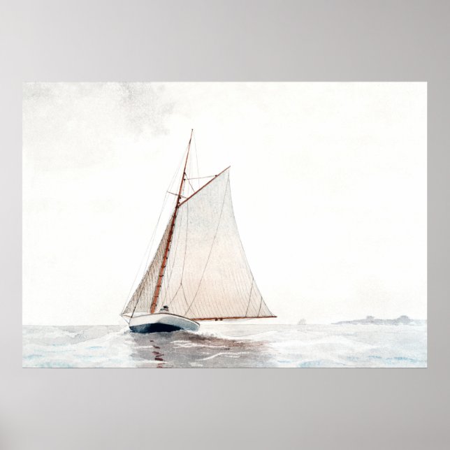 Poster Bateau de Gloucester par Winslow Homer (Devant)