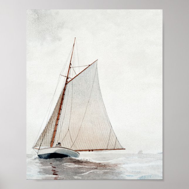 Poster Bateau de Gloucester par Winslow Homer (Devant)