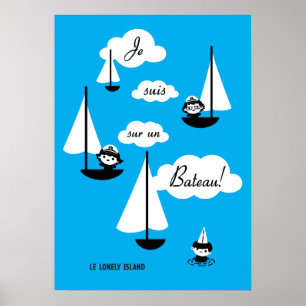 Poster Bateau de l'ONU de sur de suis de Je !
