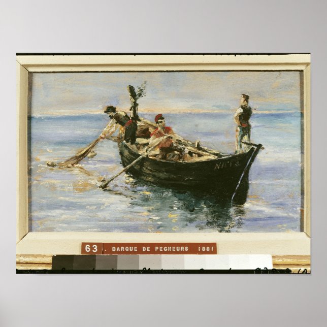 Poster Bateau de pêche, 1881 (Devant)