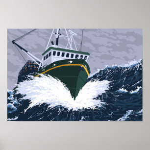 Poster Bateau de pêche - Anchorage, Alaska