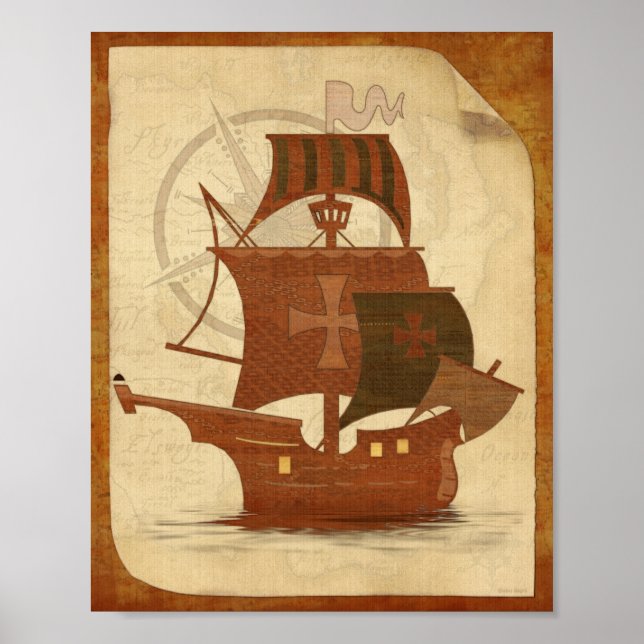 Poster Bateau de pirates (Devant)
