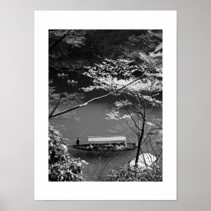 Poster Bateau de printemps : Arashiyama, Kyoto