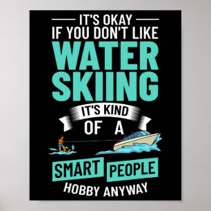 Poster Bateau de ski nautique Planche pour débutant Skieu