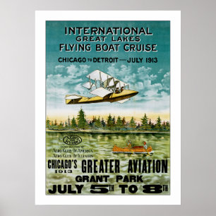 Poster Bateau de vol de Great Lakes