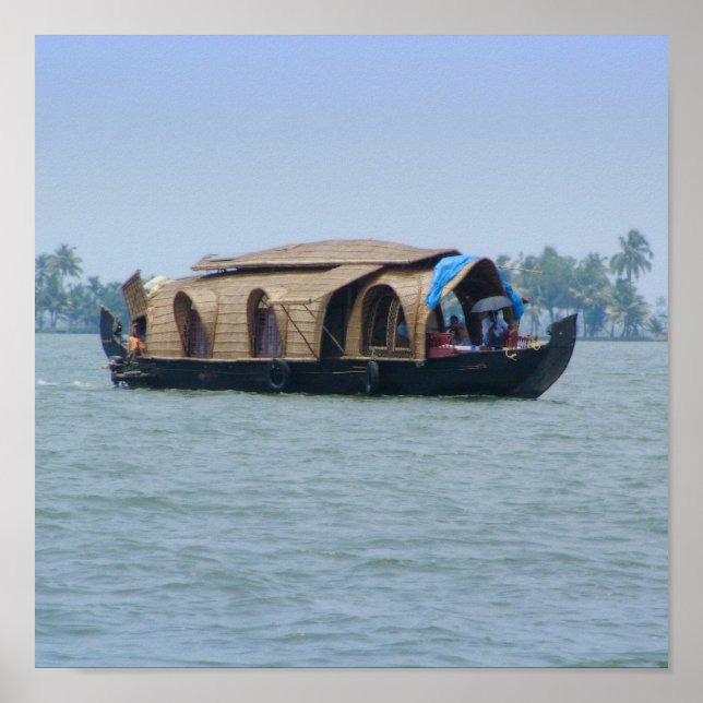 Poster Bateau domestique Kerala (Devant)