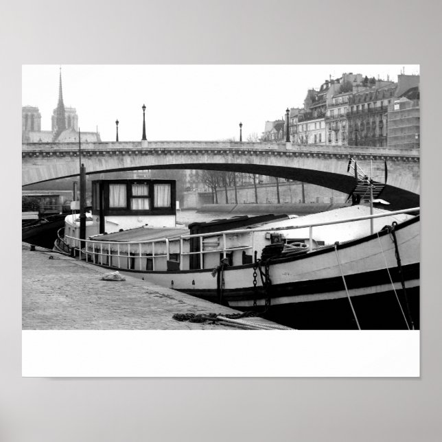 Poster Bateau domestique sur la Seine (Devant)