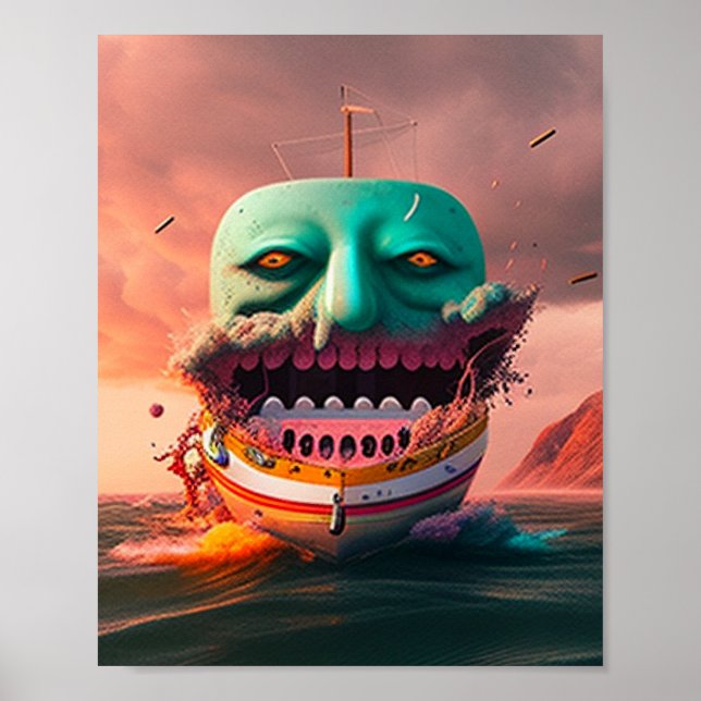 Poster Bateau effrayant (Devant)
