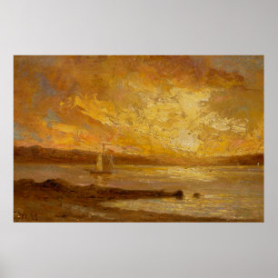 Poster Bateau en mer - Edward Mitchell Banister - c1890