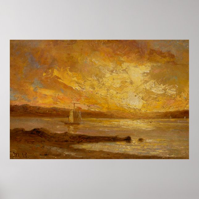 Poster Bateau en mer - Edward Mitchell Banister - c1890 (Devant)