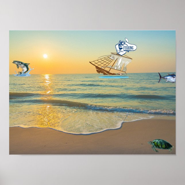 Poster Bateau en train de couler (Devant)