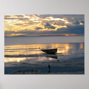 Poster Bateau et Heron