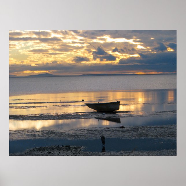 Poster Bateau et Heron (Devant)