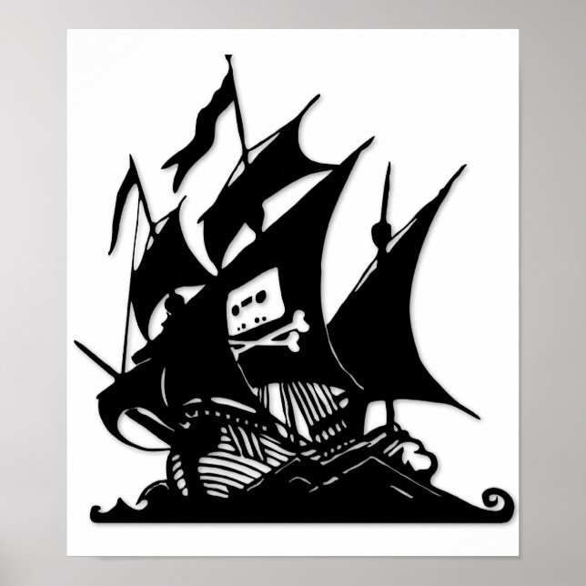 Poster Bateau Logo de Pirate Bay (Devant)