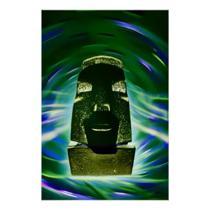 Poster Bateau Moai