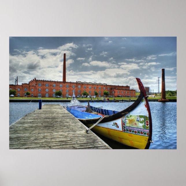 Poster Bateau Moliceiro en Aveiro, Portugal (Devant)