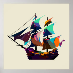 Poster Bateau pirate