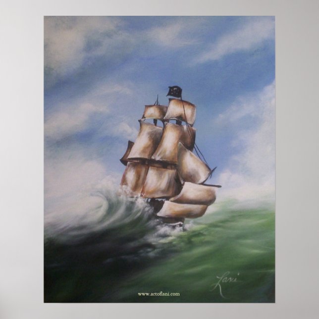Poster Bateau pirate (Devant)