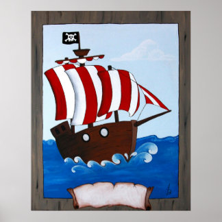 Poster Bateau pirate