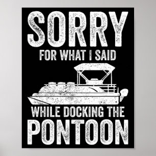 Poster Bateau Ponton Drôle De Bateau Désolé Lors De L'acc