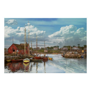 Poster Bateau - Rockport Mass - Motif Number One - 1906