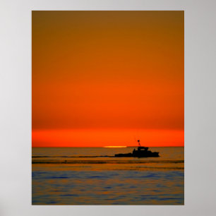 Poster Bateau solitaire