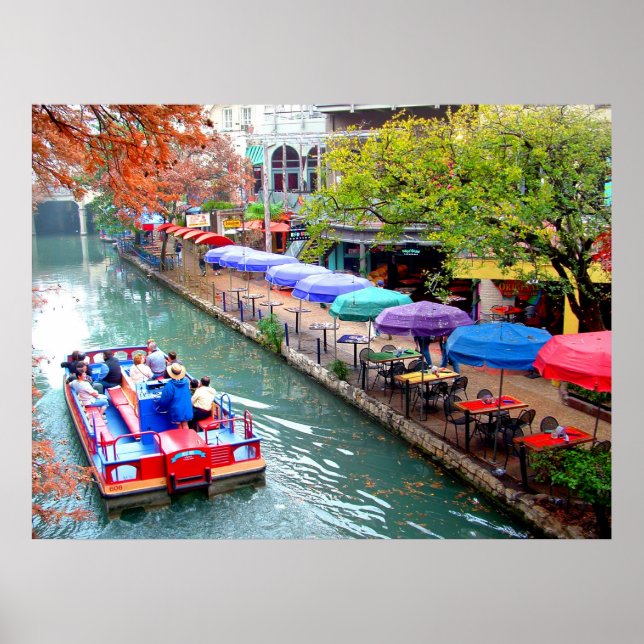 Poster Bateau sur le Riverwalk (Devant)