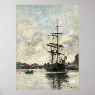 Poster Bateau sur les Touques Eugene Boudin(Français, 182