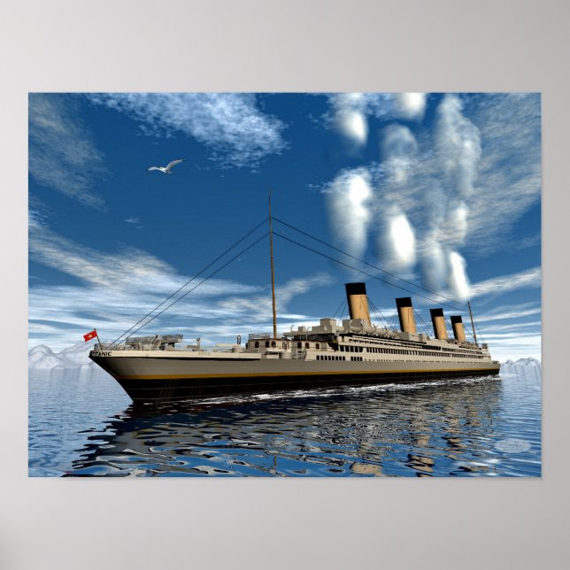 Poster Bateau Titanic - rendu 3D.j (Devant)