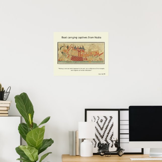 Poster Bateau transportant des captifs de Nubia (Bureau à domicile)