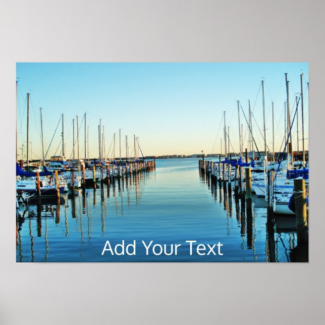 Poster Bateaux à la marina par Shirley Taylor (Devant)