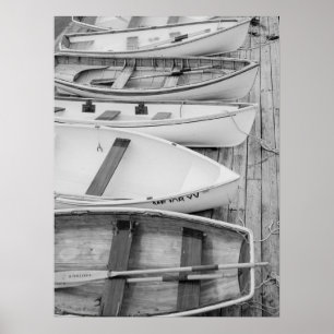 Poster Bateaux à roues ancrés Classique Nautique