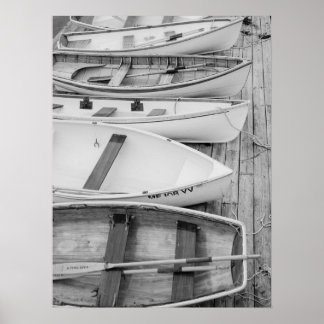 Poster Bateaux à roues ancrés Classique Nautique