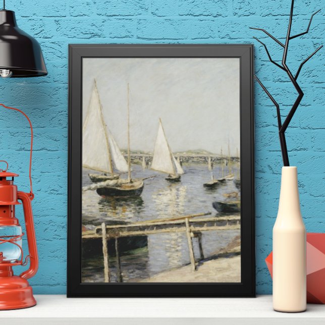 Poster Bateaux à voile à Argenteuil par Gustave Caillebot (Créateur téléchargé)