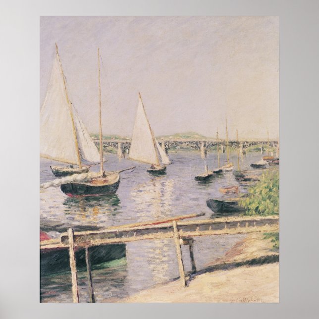 Poster Bateaux à voile à Argenteuil, vers 1888 (Devant)