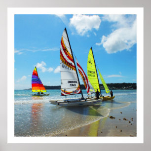 Poster Bateaux à voile Hobie à Jersey