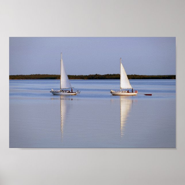 Poster Bateaux à voile Twin Morning Sail (Devant)