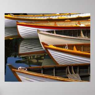 Poster Bateaux aux couleurs vives au Wooden Boat Center
