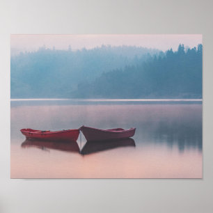 Poster Bateaux dans le lac