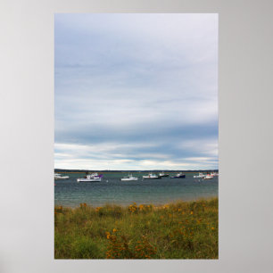 Poster Bateaux dans le port - Seabrook, NH 2